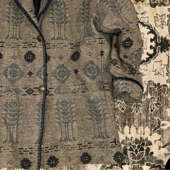 Woolrich Blanket Coat Nature Navajo Aztec Style Medium Made in the USA VTG - Picture 4 of 4